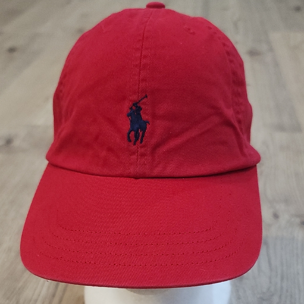 Polo Ralph Lauren Youth Red Adjustable 8-20 Baseball Cap Hat